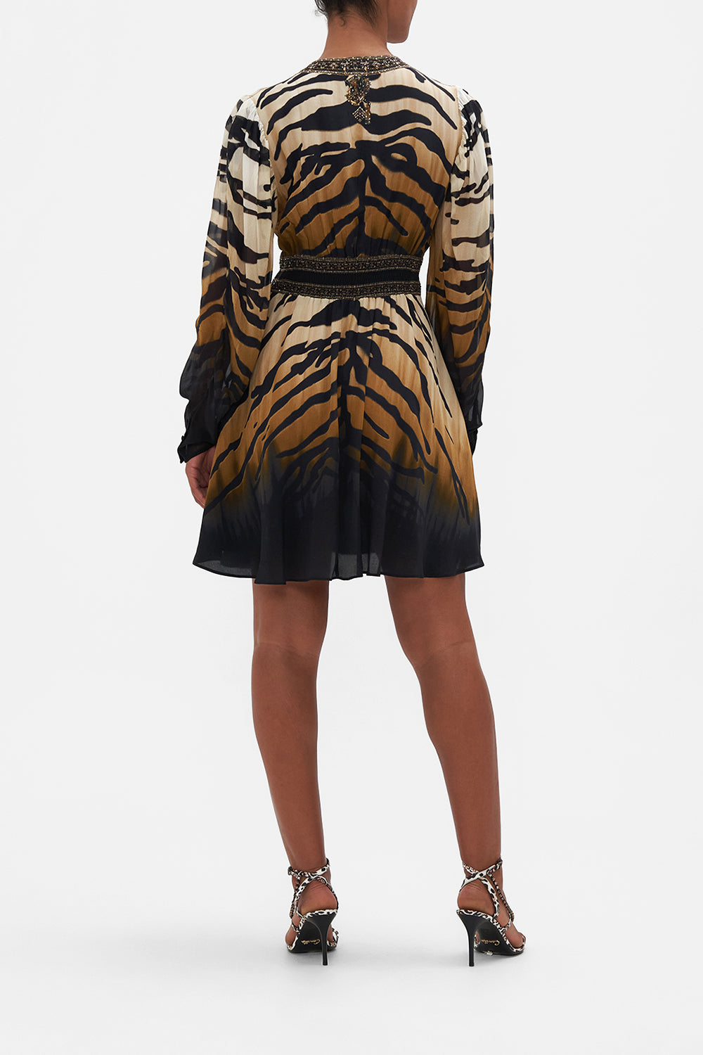 DROP SLEEVE DRESS WITH WAISTBAND TAME MY TIGER