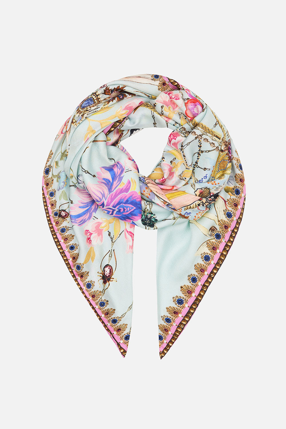 LARGE SQUARE SCARF LOVE WEB