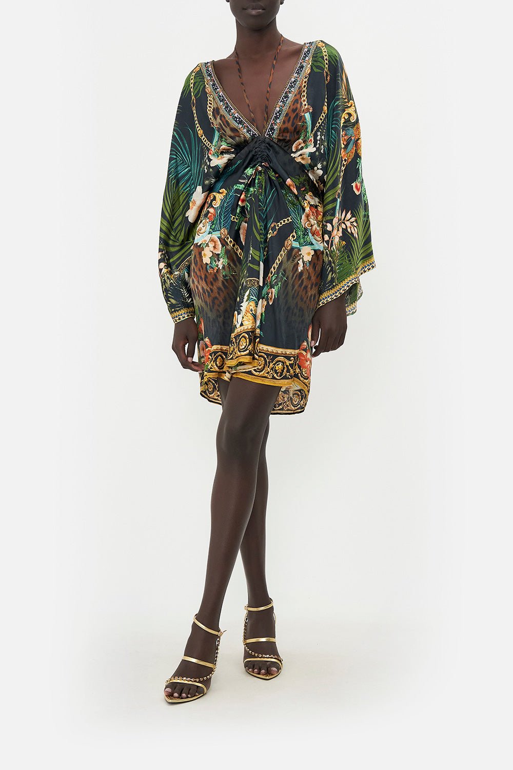 DRAWCORD DETAIL SHORT DRESS FEARLESS FELIS