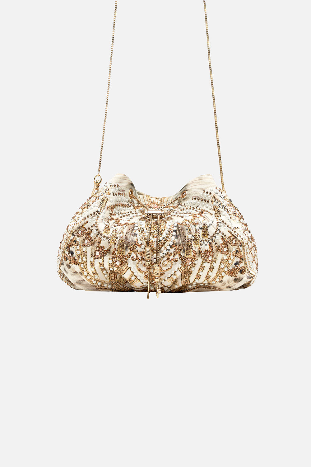 DRAWSTRING POUCH WITH CHAIN STRAP SOAR LIKE AN EAGLE