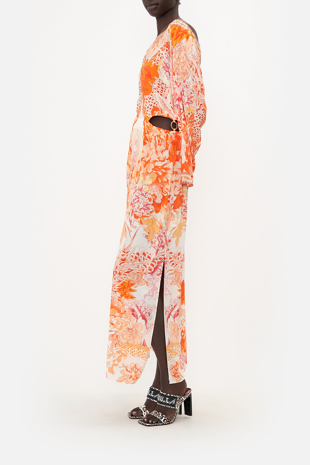 ASYMMETRIC CUT OUT DRESS DRAGON MOTHER