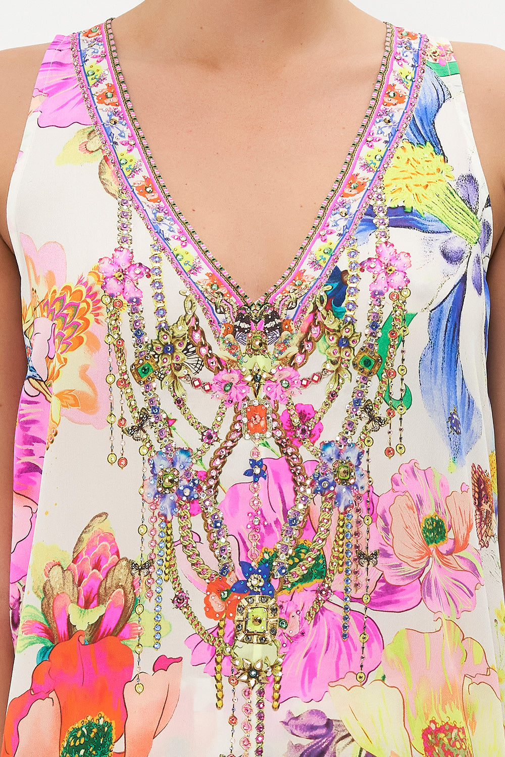 V NECK BUTTON BACK TOP FAIRY GANG