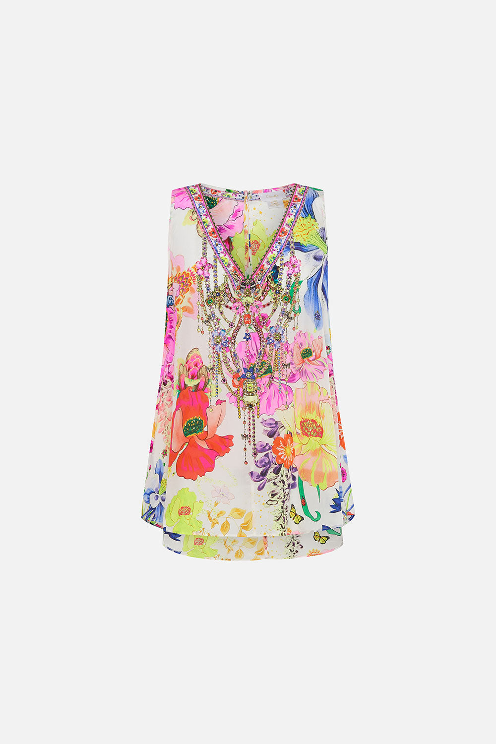 V NECK BUTTON BACK TOP FAIRY GANG