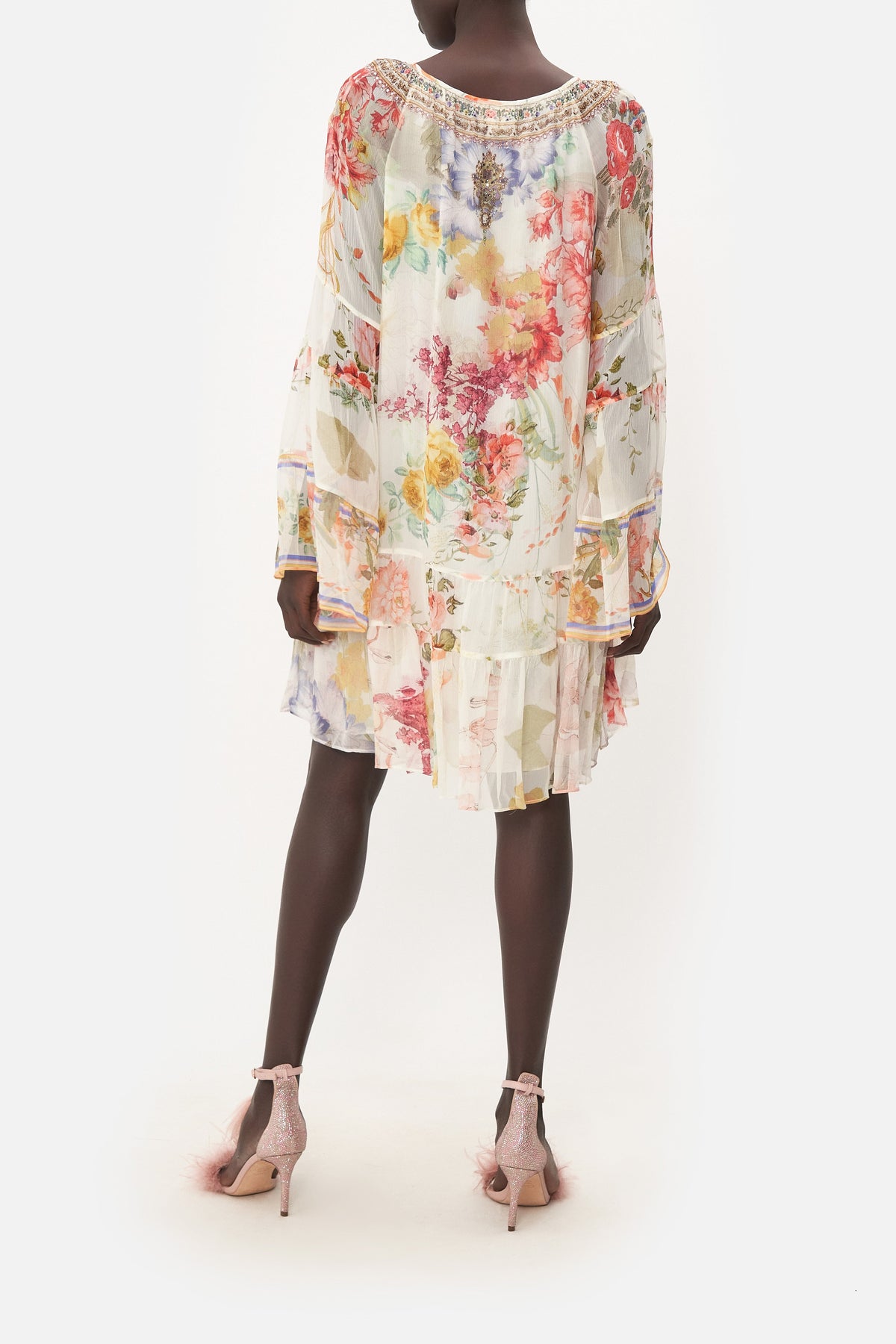 A-LINE GATHERED PANEL DRESS ROMANTIC RITES