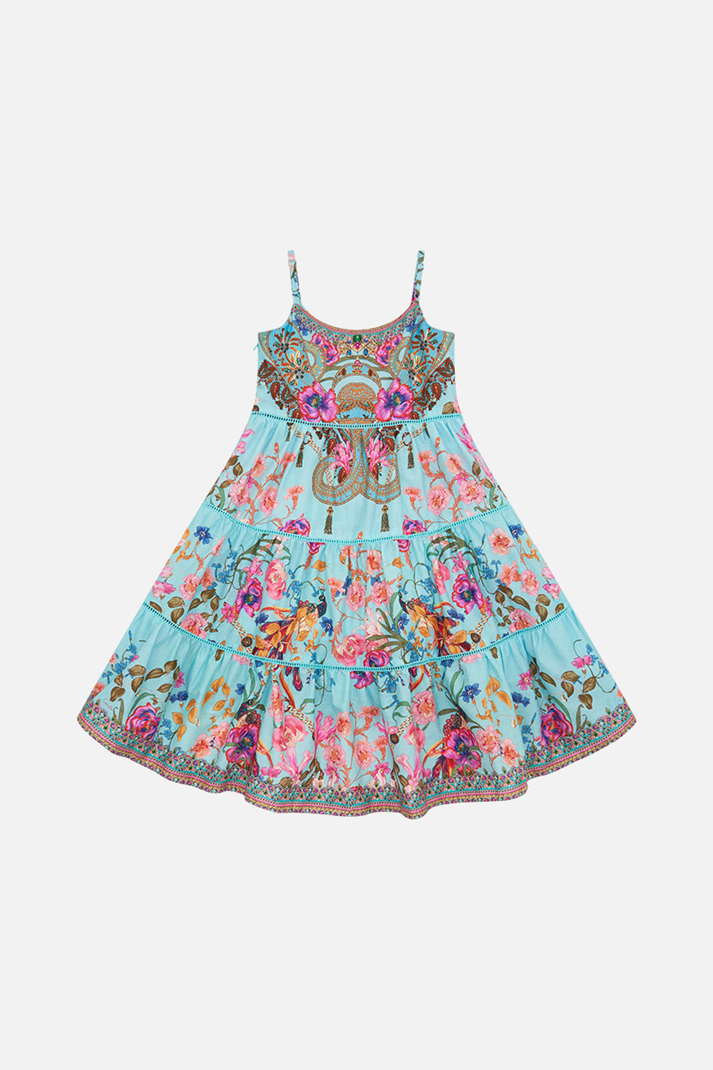 KIDS HIGH LOW HEM DRESS 12-14 NATURES KALEIDOSCOPE