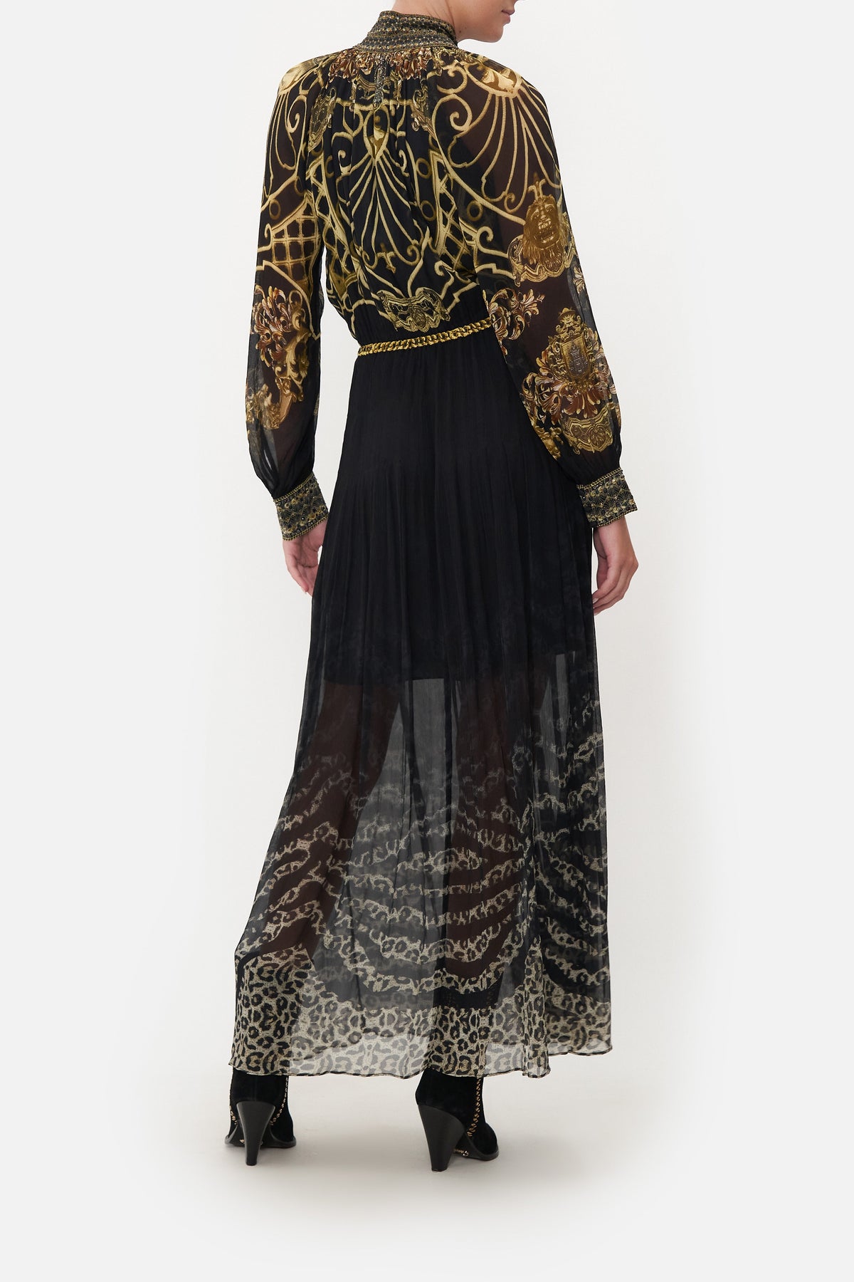 LONG SLEEVE DRESS WITH COLLAR SHADOWS OF ARMADA