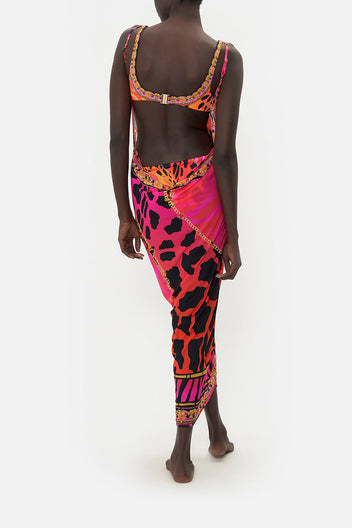 SARONG WITH STRAPS AND TRIM DETAIL DIVINE DIVINITY