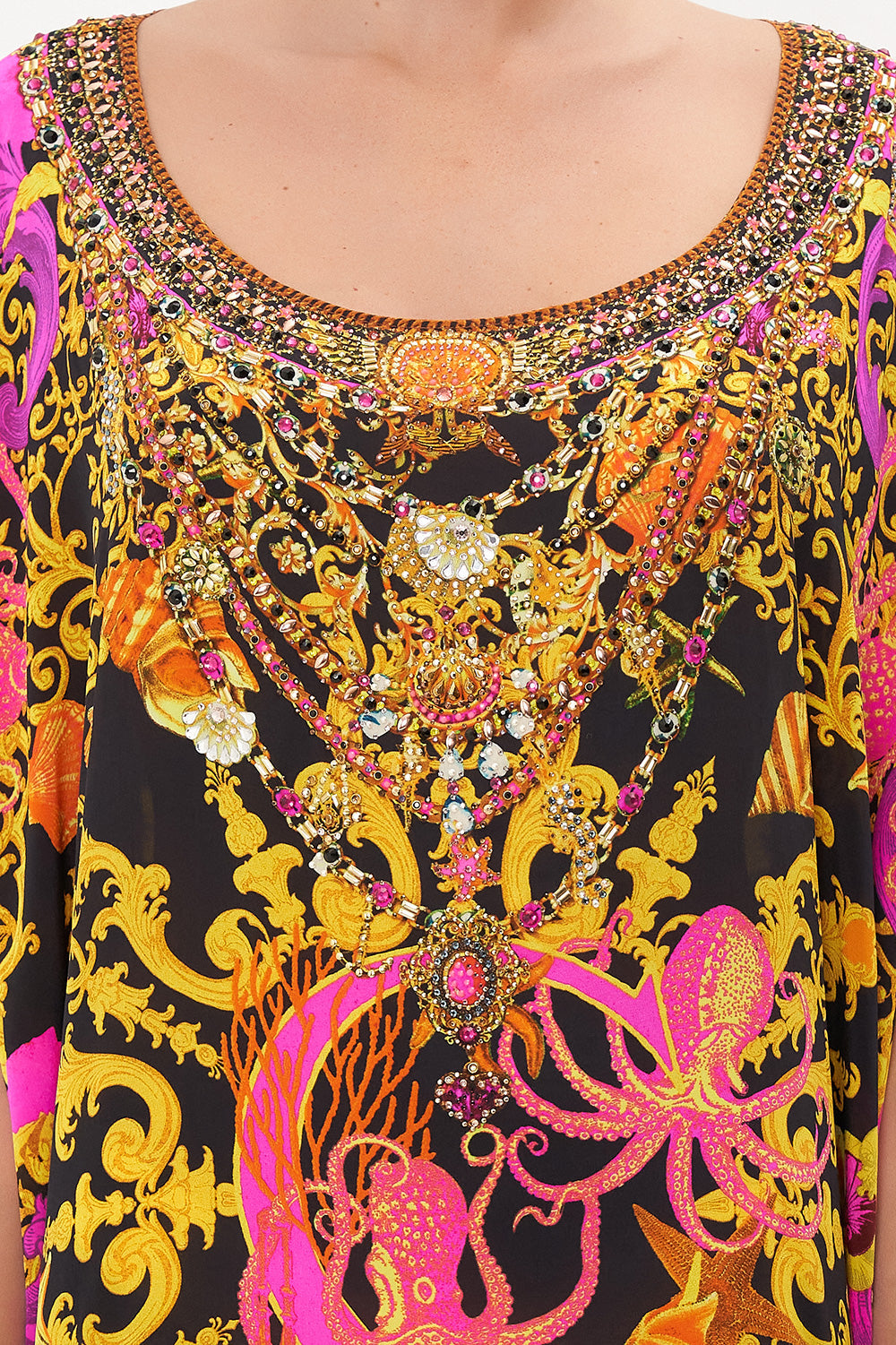 ROUND NECK KAFTAN OCTOPIA