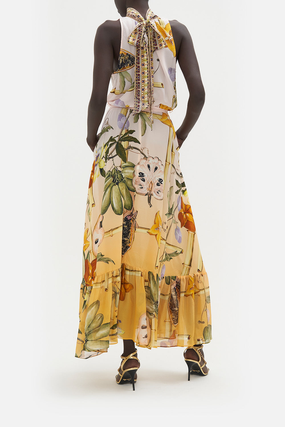 NECKTIE DRESS WITH ELASTICATED WAIST ORIGINAL SIN