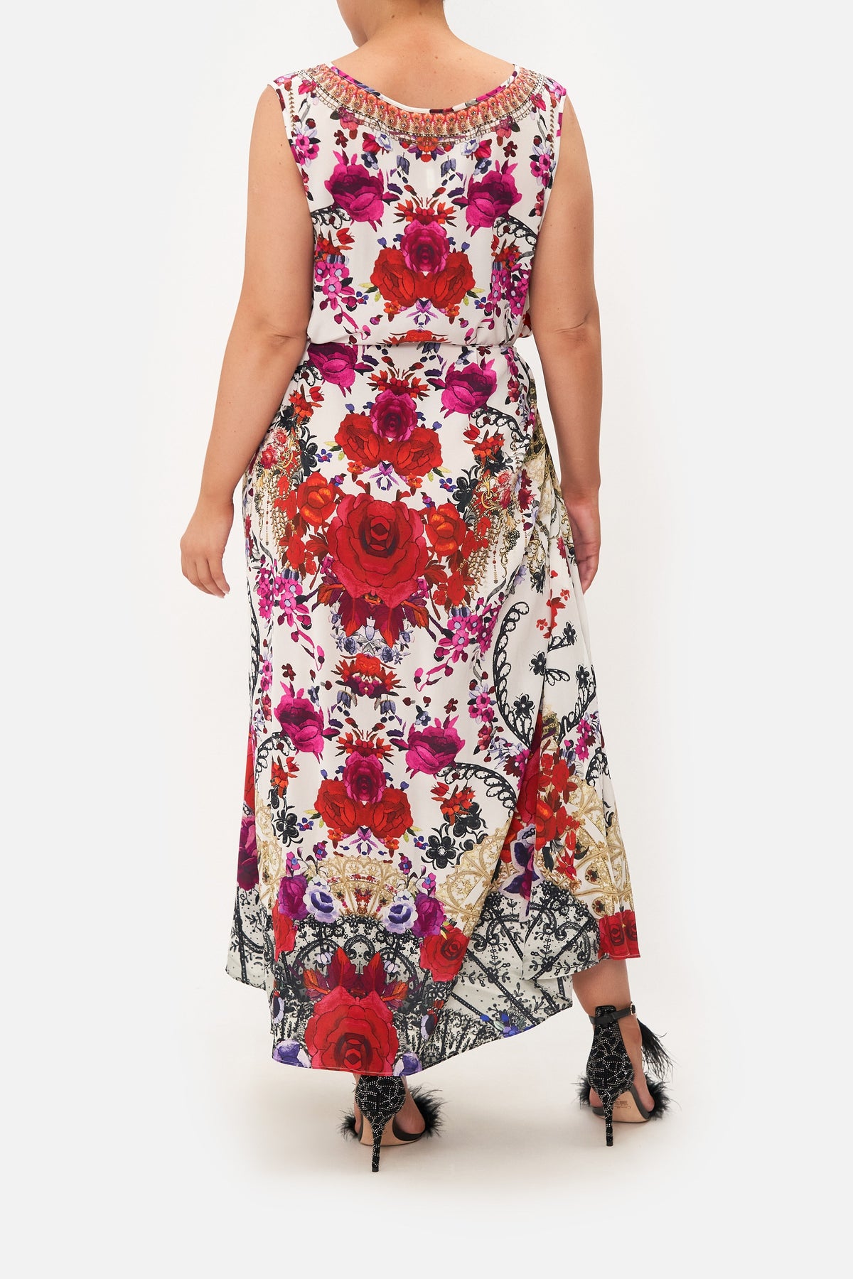V NECK RACERBACK DRESS REIGN OF ROSES