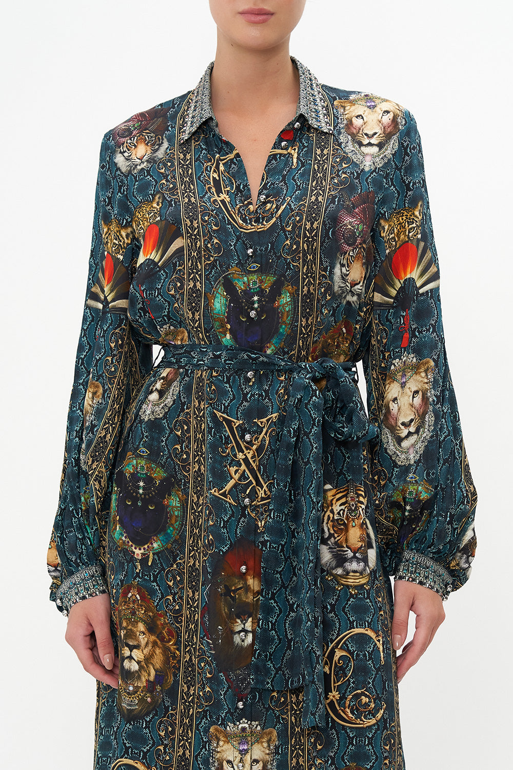 HIGH LOW MIDI SHIRT DRESS HEADS WILL ROLL