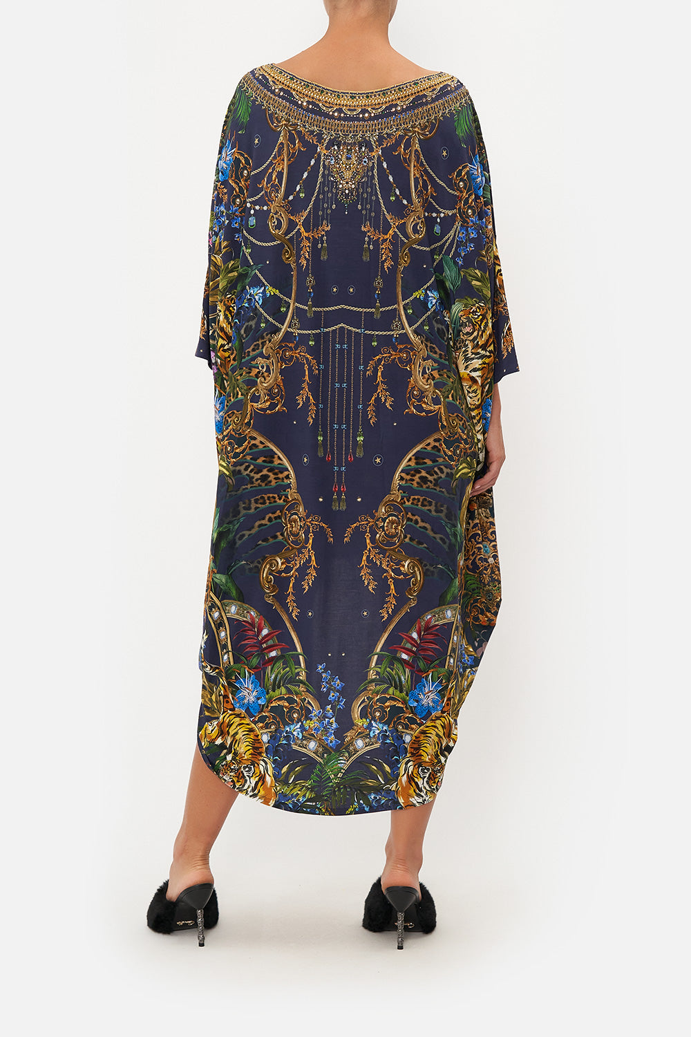 SCOOP BACK HEM DRESS TIGER TALES