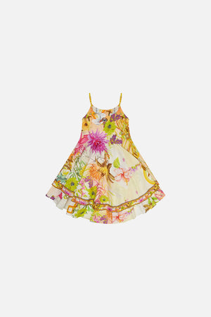 KIDS ROUND NECK TIERED DRESS  4-10 HOW DOES YOUR GARDEN GROW