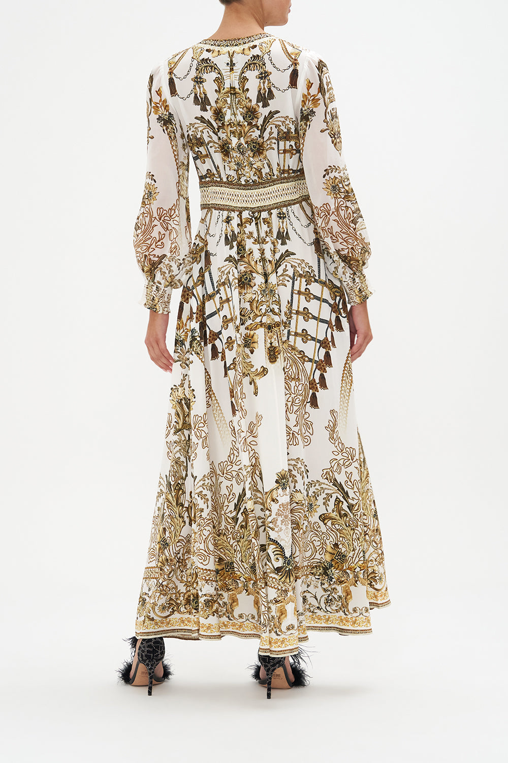 BUTTON DRESS WITH SHAPED WAISTBAND ROAD TO RICHESSE