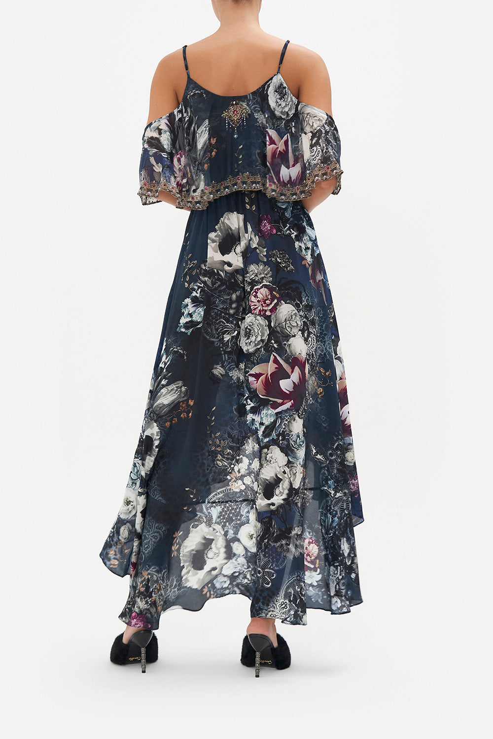 RUFFLE OVERLAYER WRAP DRESS NOT A WALLFLOWER