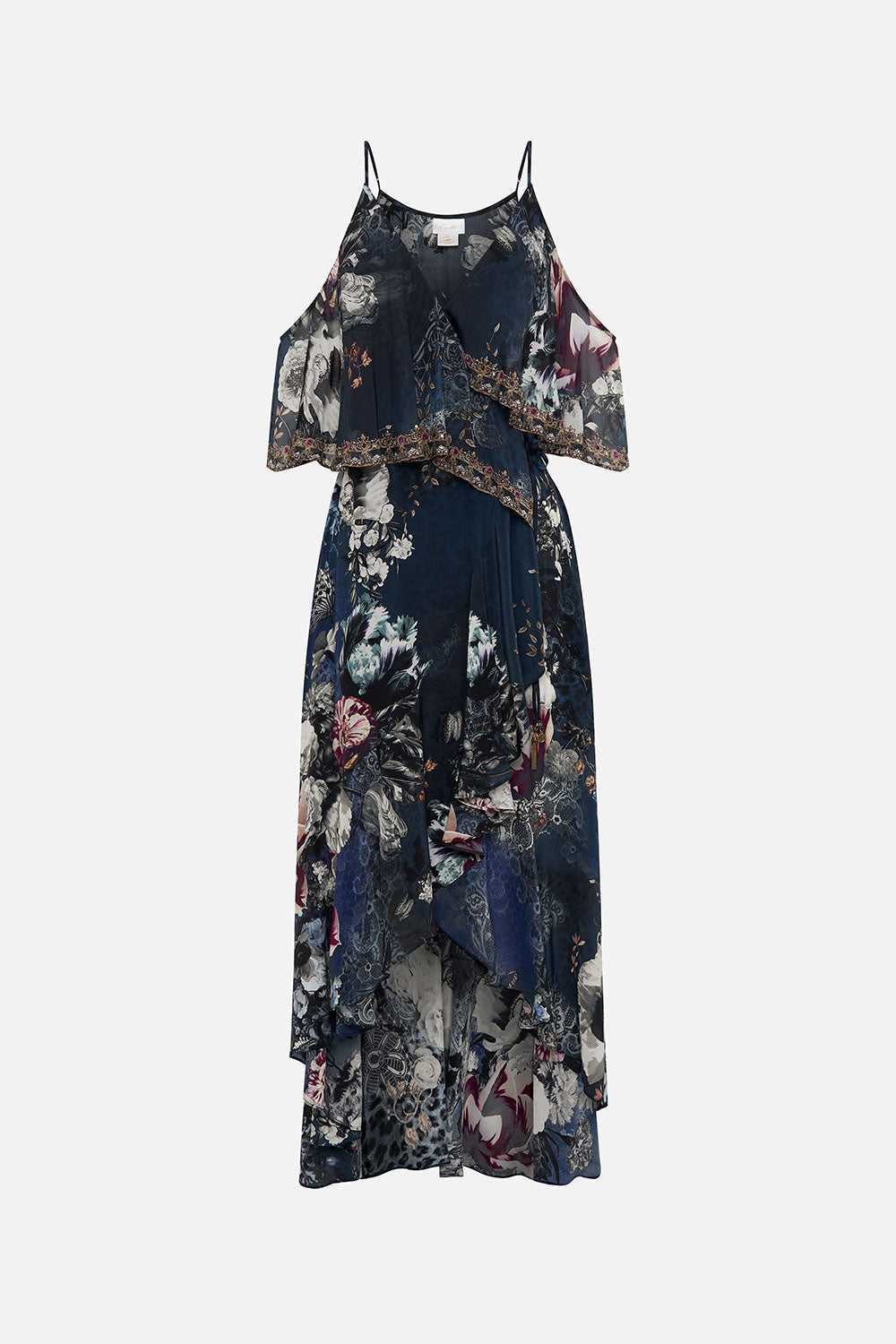 RUFFLE OVERLAYER WRAP DRESS NOT A WALLFLOWER