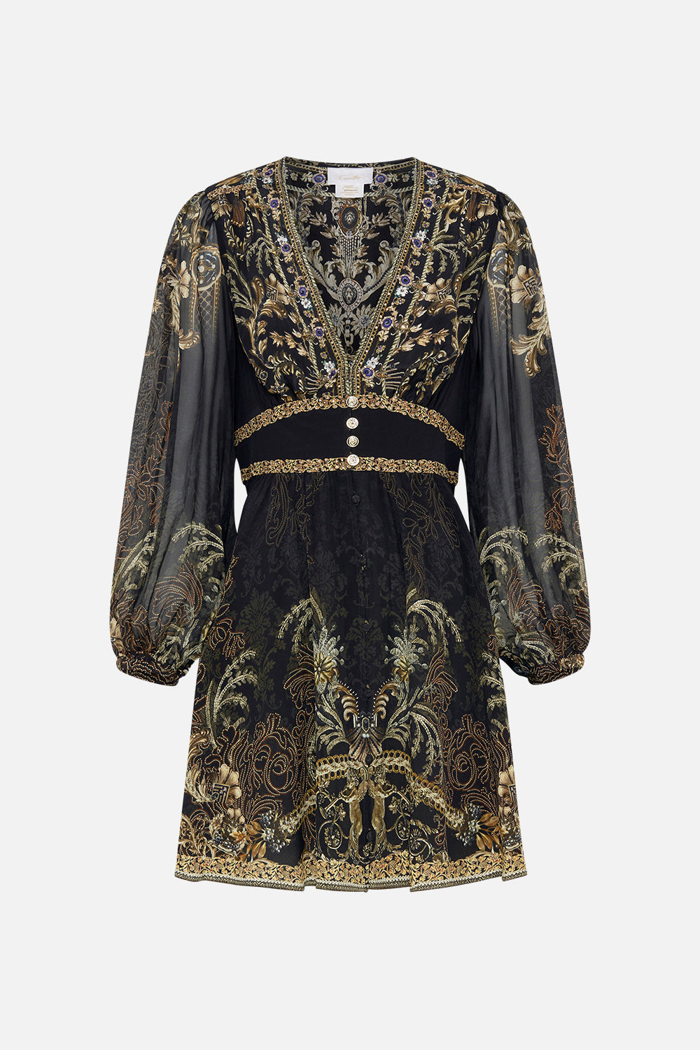 CURVED WAISTBAND SHORT DRESS THE NIGHT IS NOIR