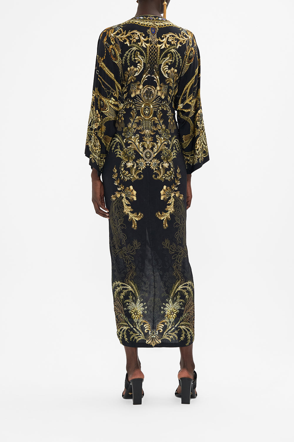 LONG SPLIT FRONT TWIST DRESS THE NIGHT IS NOIR