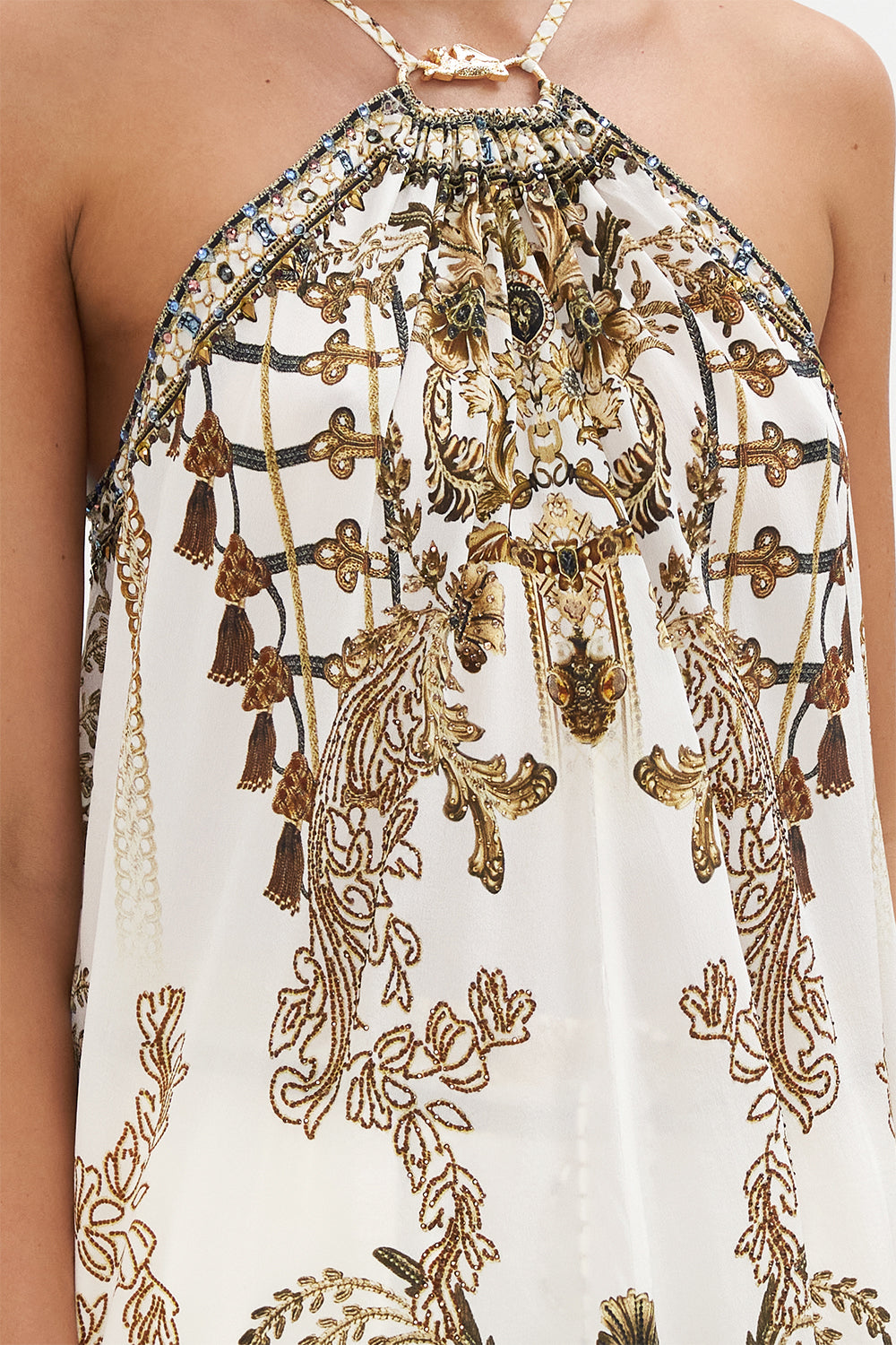 HALTER TOP WITH HARDWARE ROAD TO RICHESSE