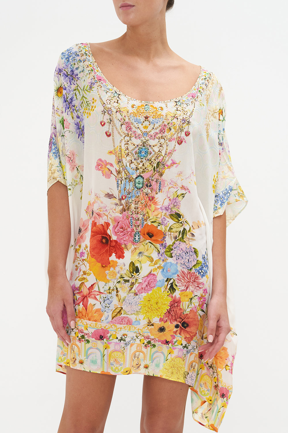 SHORT ROUND NECK KAFTAN SUNLIGHT SYMPHONY