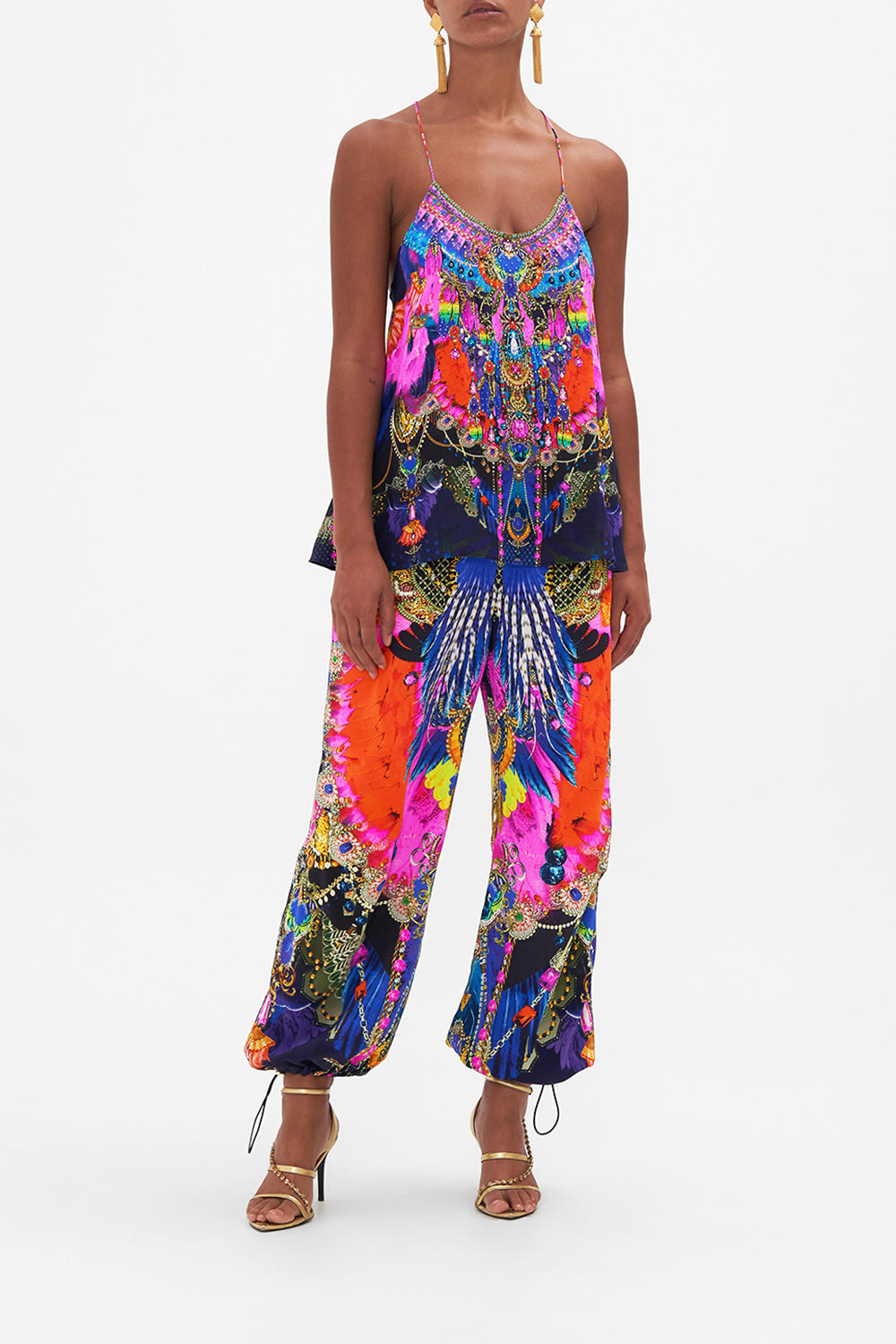 T Back Shoestring Top Dancing With Destiny print by CAMILLA