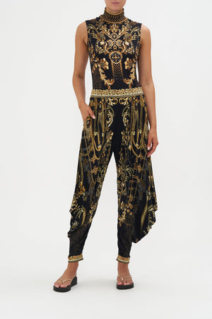 Jersey Drape Pant With Pocket The Night Is Noir print by CAMILLA