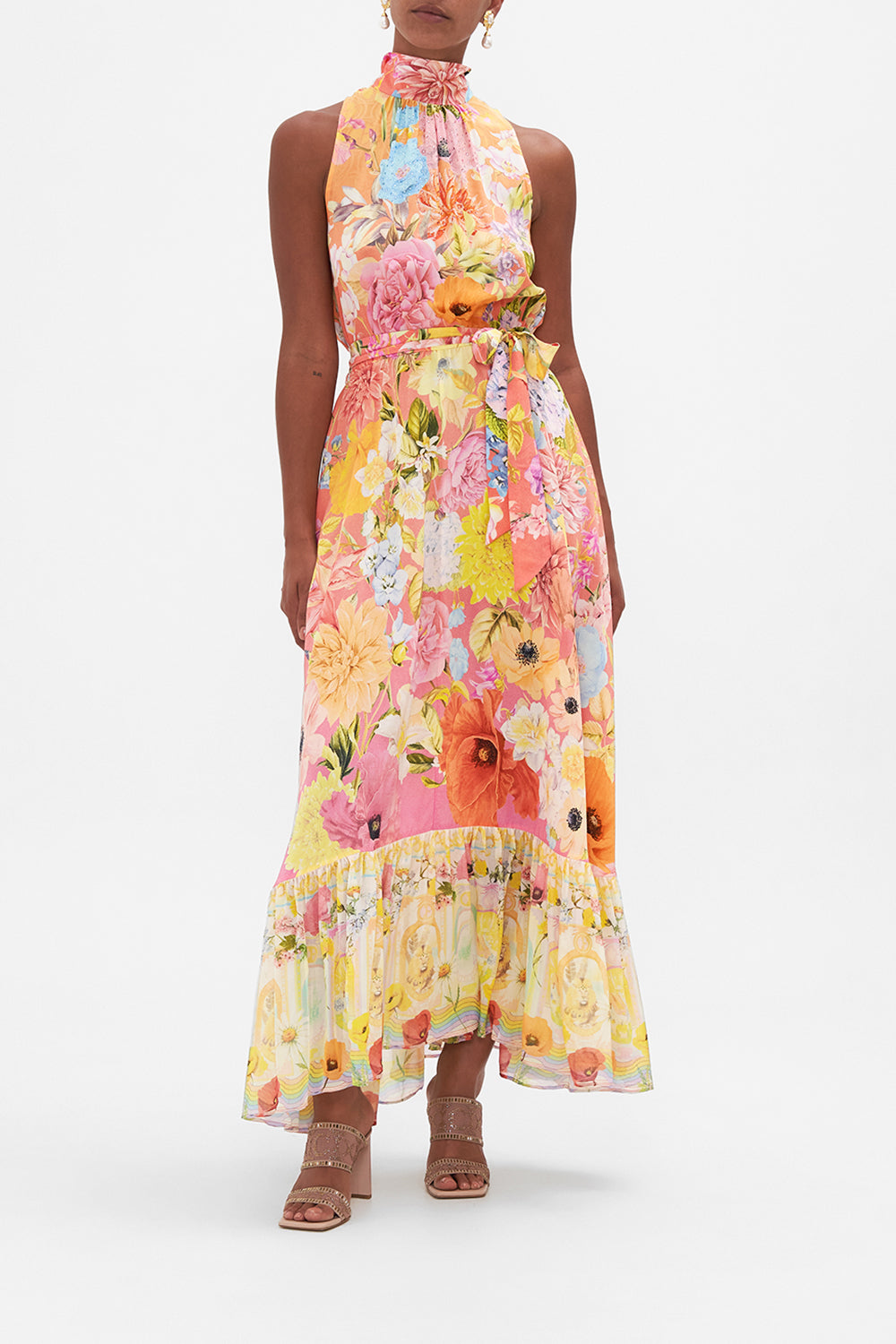 Necktie Dress With Elasticated Waist Solar Flare print by CAMILLA