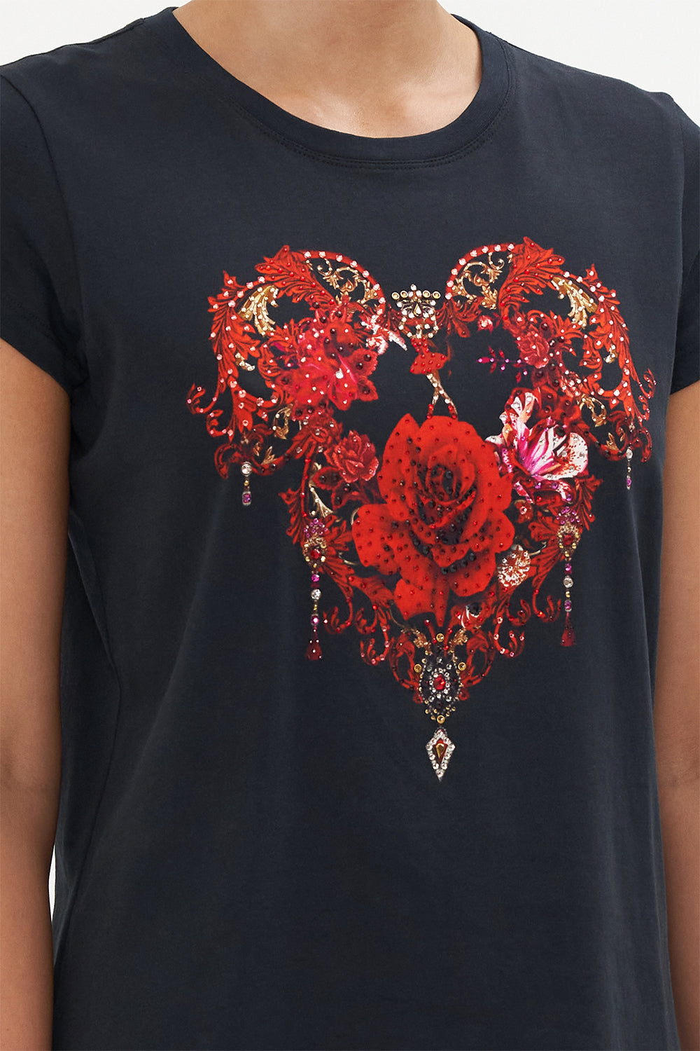 SLIM FIT  ROUND NECK T-SHIRT SISTERHOOD OF THE ROSE