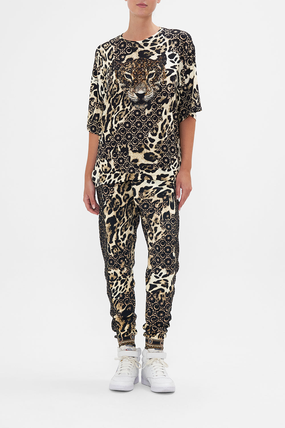 Relaxed Body And Sleeve Tee Wildcat Soiree print by CAMILLA