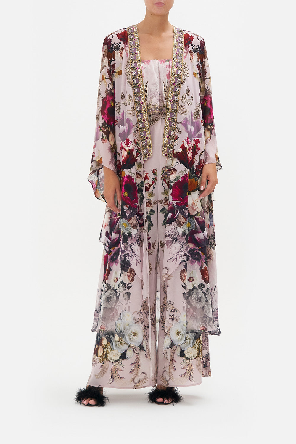 ROBE WITH DOUBLE LAYERED HEM GYPSY ROSE