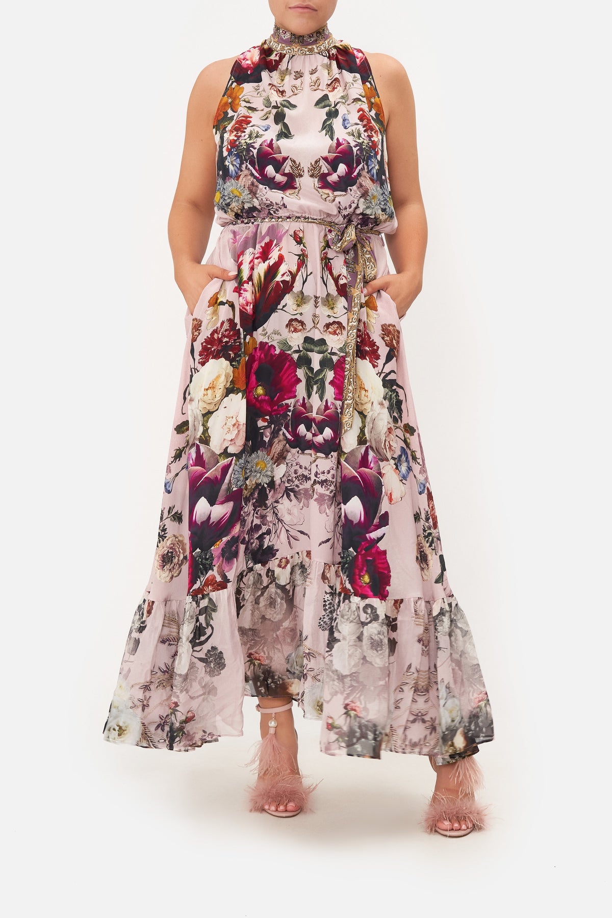 NECKTIE DRESS WITH ELASTICATED WAIST GYPSY ROSE