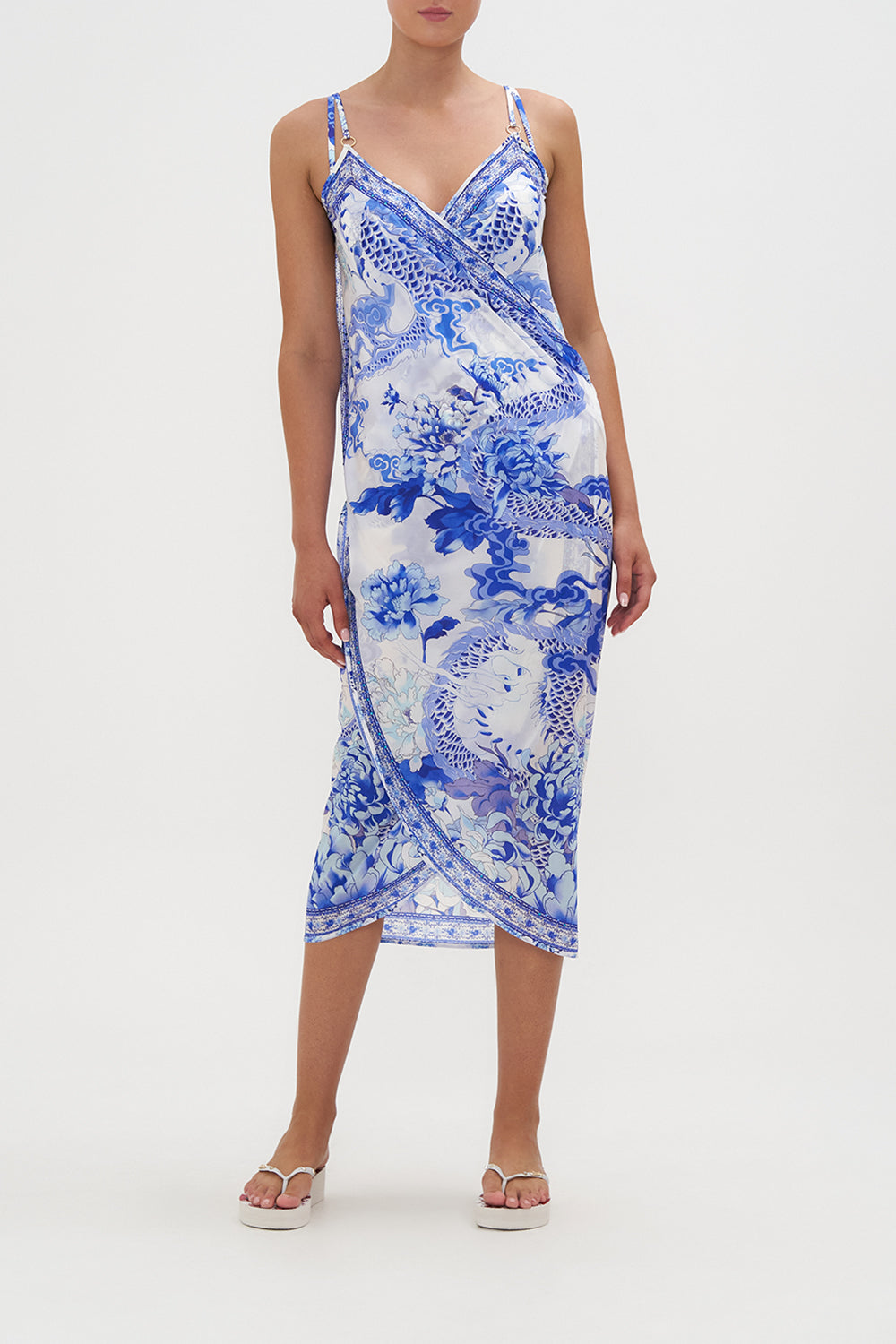 SARONG WITH STRAPS AND TRIM DETAIL HEART OF A DRAGON