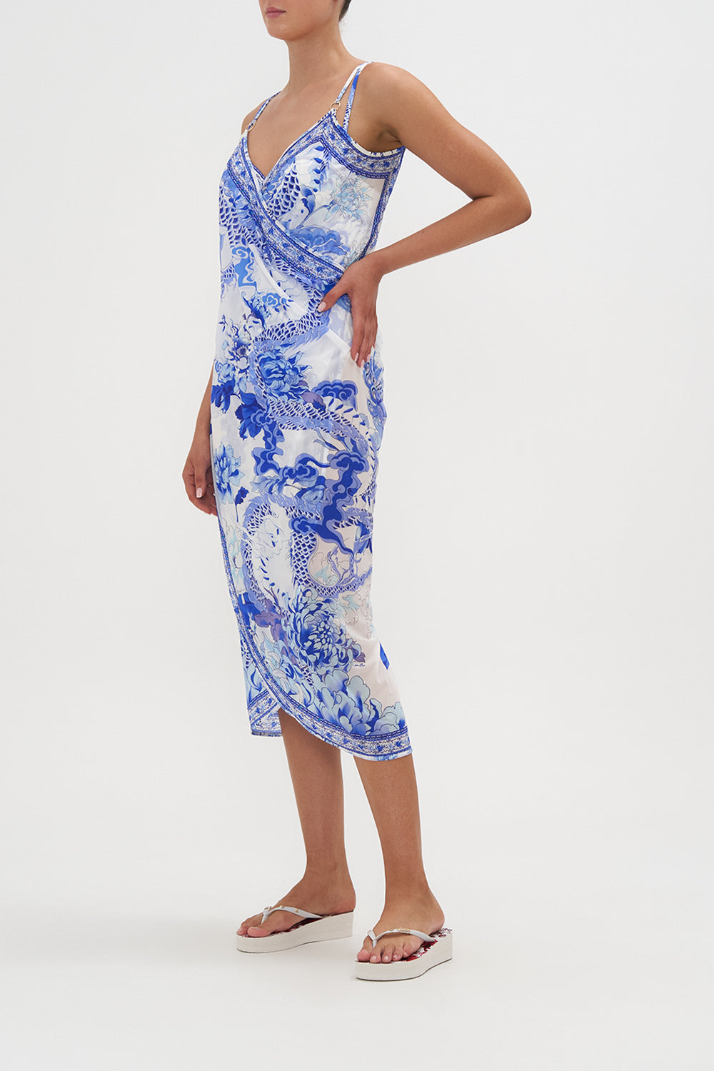 SARONG WITH STRAPS AND TRIM DETAIL HEART OF A DRAGON