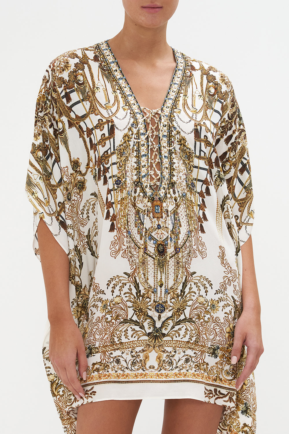 SHORT LACE UP KAFTAN ROAD TO RICHESSE