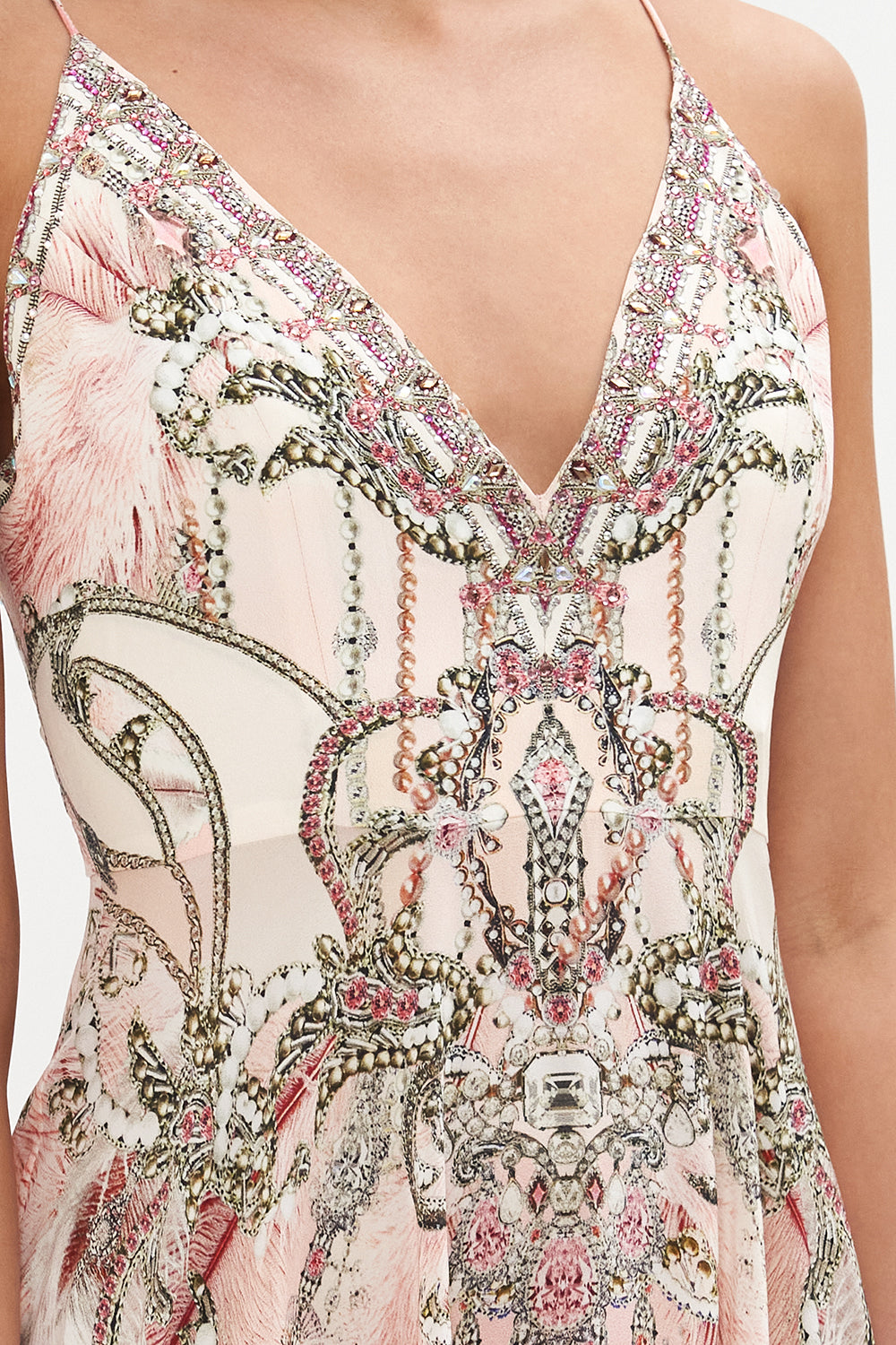 ROULEEUX STRAP V-NECK MIDI DRESS STARSHIP SISTAS