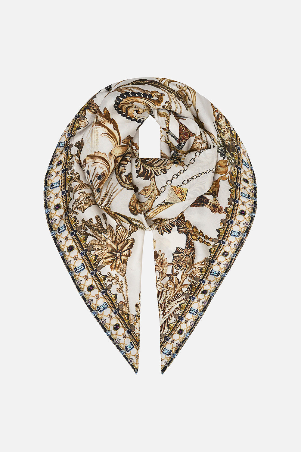 LARGE SQUARE SCARF ROAD TO RICHESSE