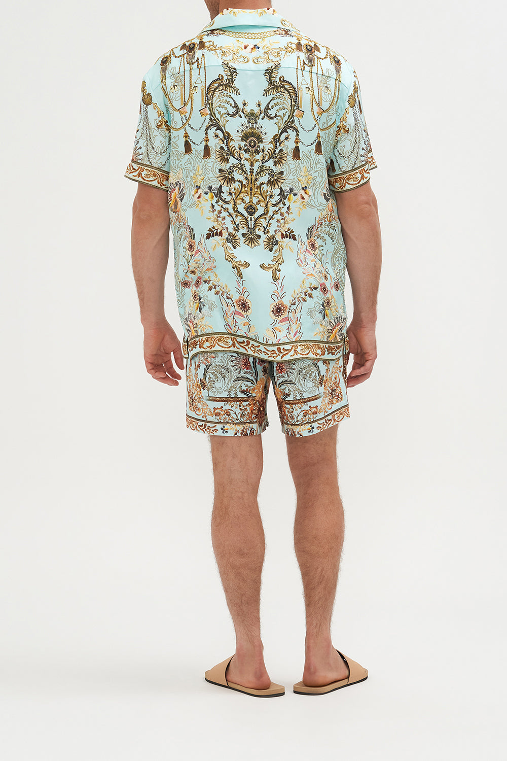 SHORT SLEEVE CAMP COLLARED SHIRT ADIEU YESTERDAY