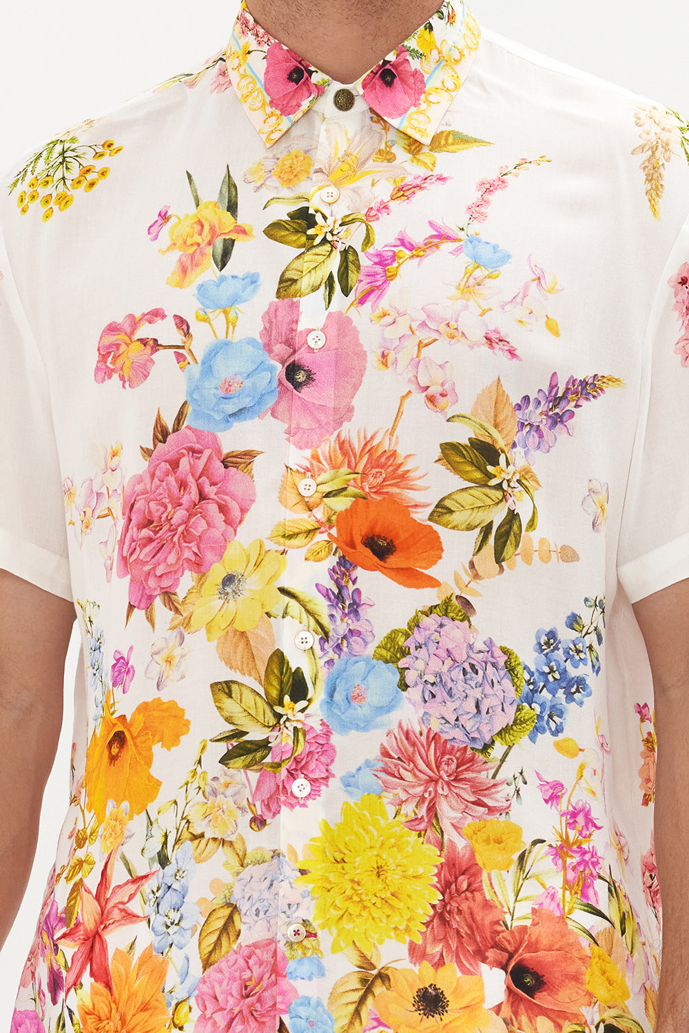 SHORT SLEEVE BUTTON THROUGH SHIRT SUNLIGHT SYMPHONY