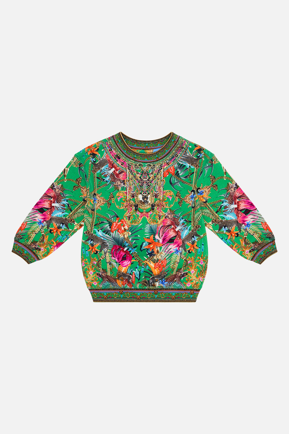 Kids Relaxed Sweater 4-10 Curious And Curiouser print by CAMILLA