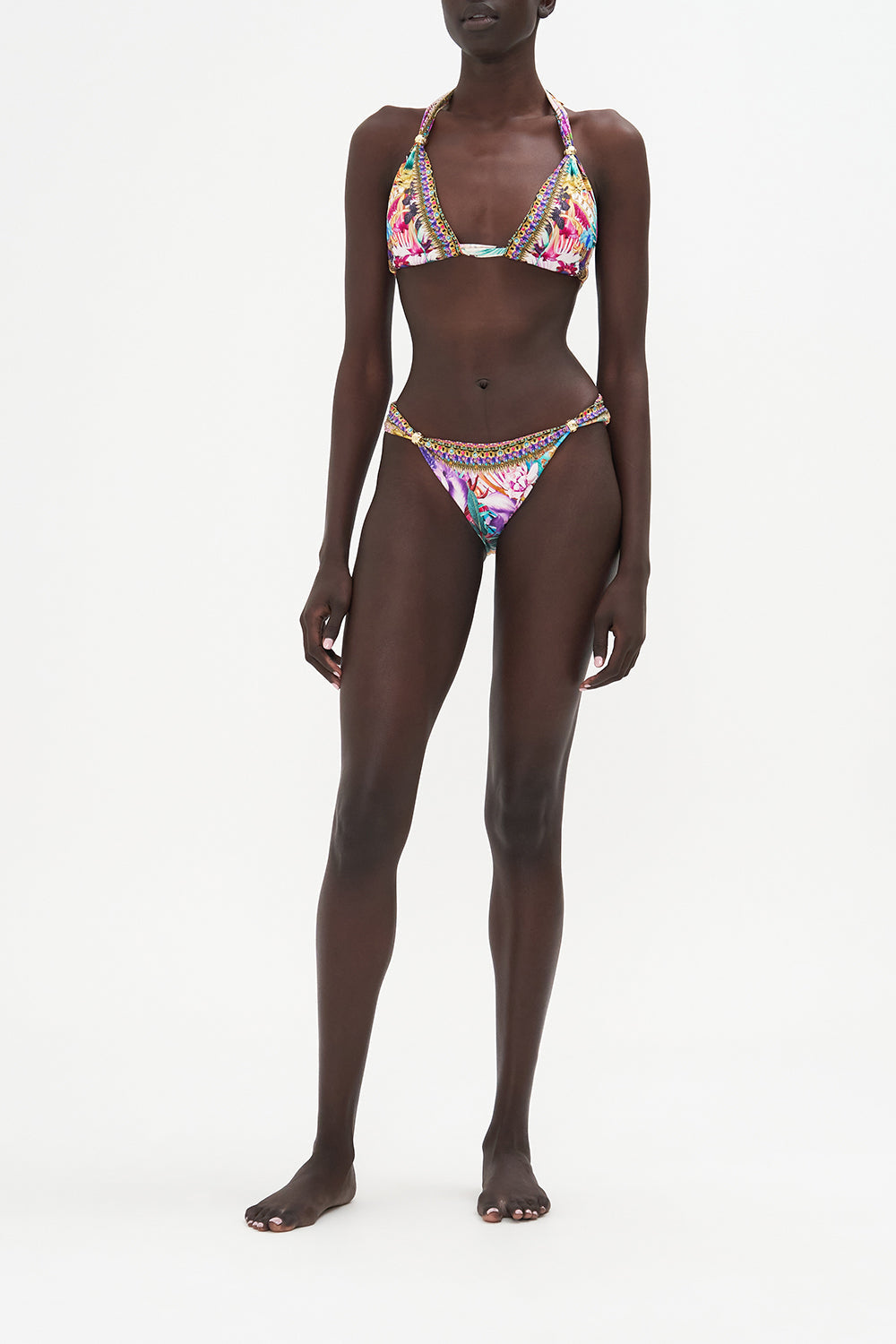 Soft Tie Bikini With Trim Merry Go Round print by CAMILLA