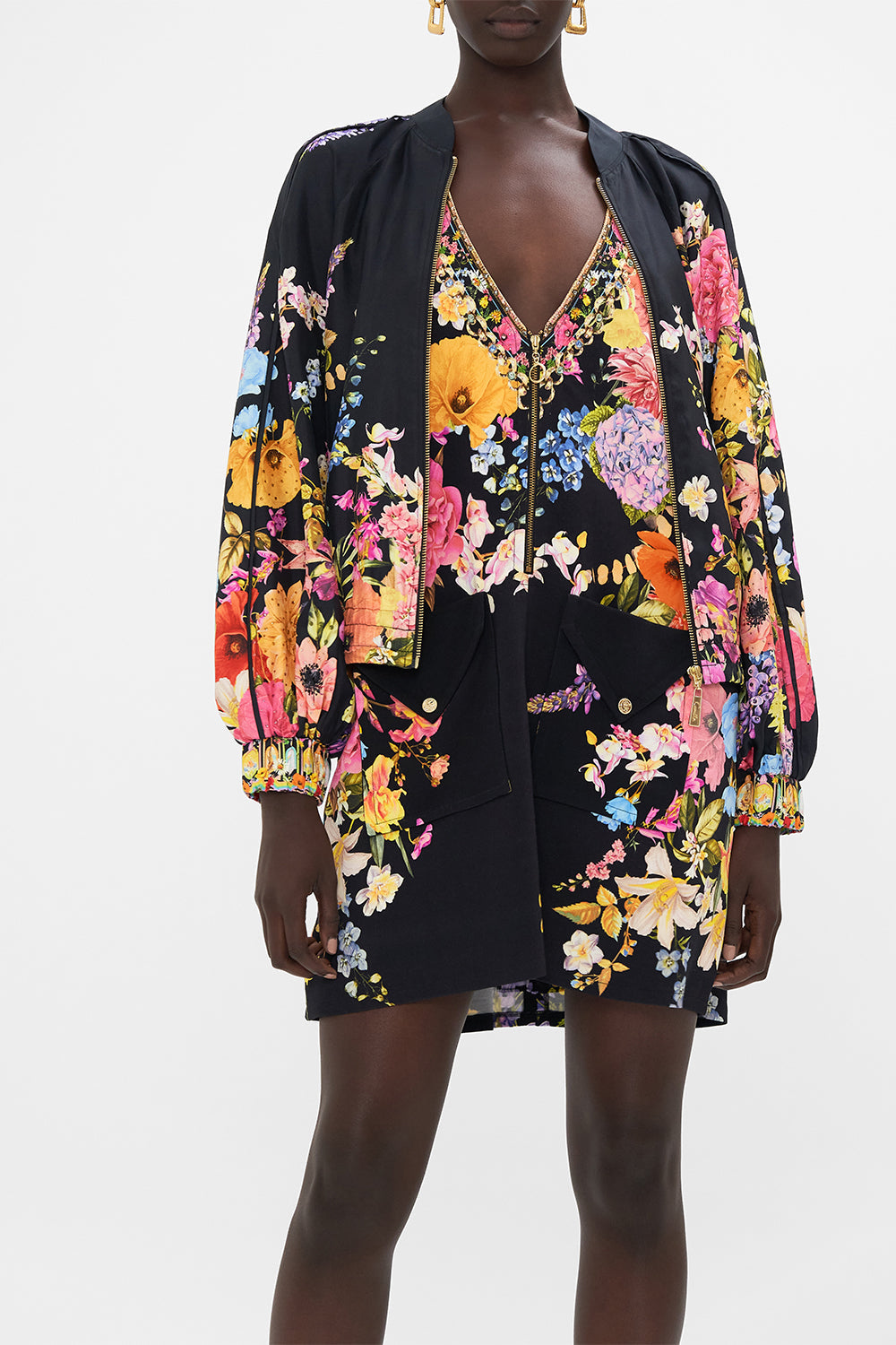 PANELLED SLEEVE BLOUSON BOMBER DIVINE DIVINITY