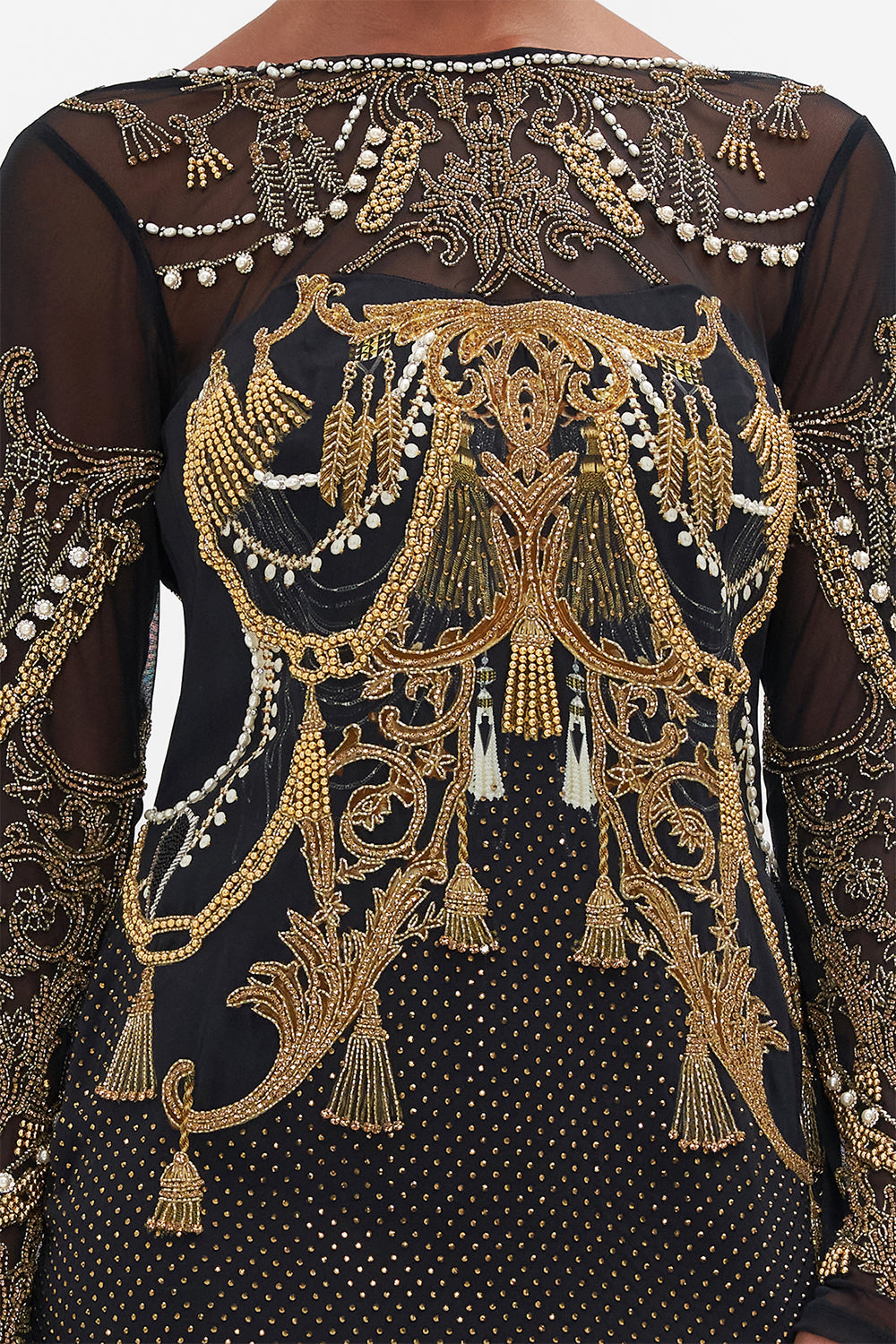 SPLICED MESH SHORT DRESS RAVIN RAVEN