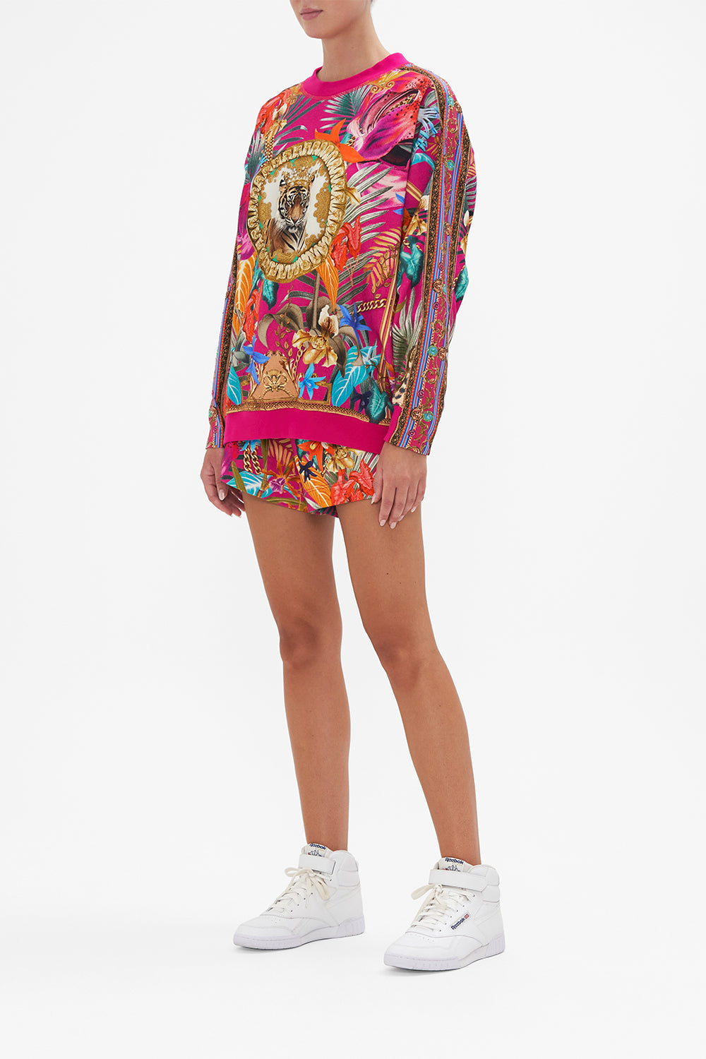 OVERSIZED SWEAT WITH CONTRAST STRIPE GAIAS GIRL