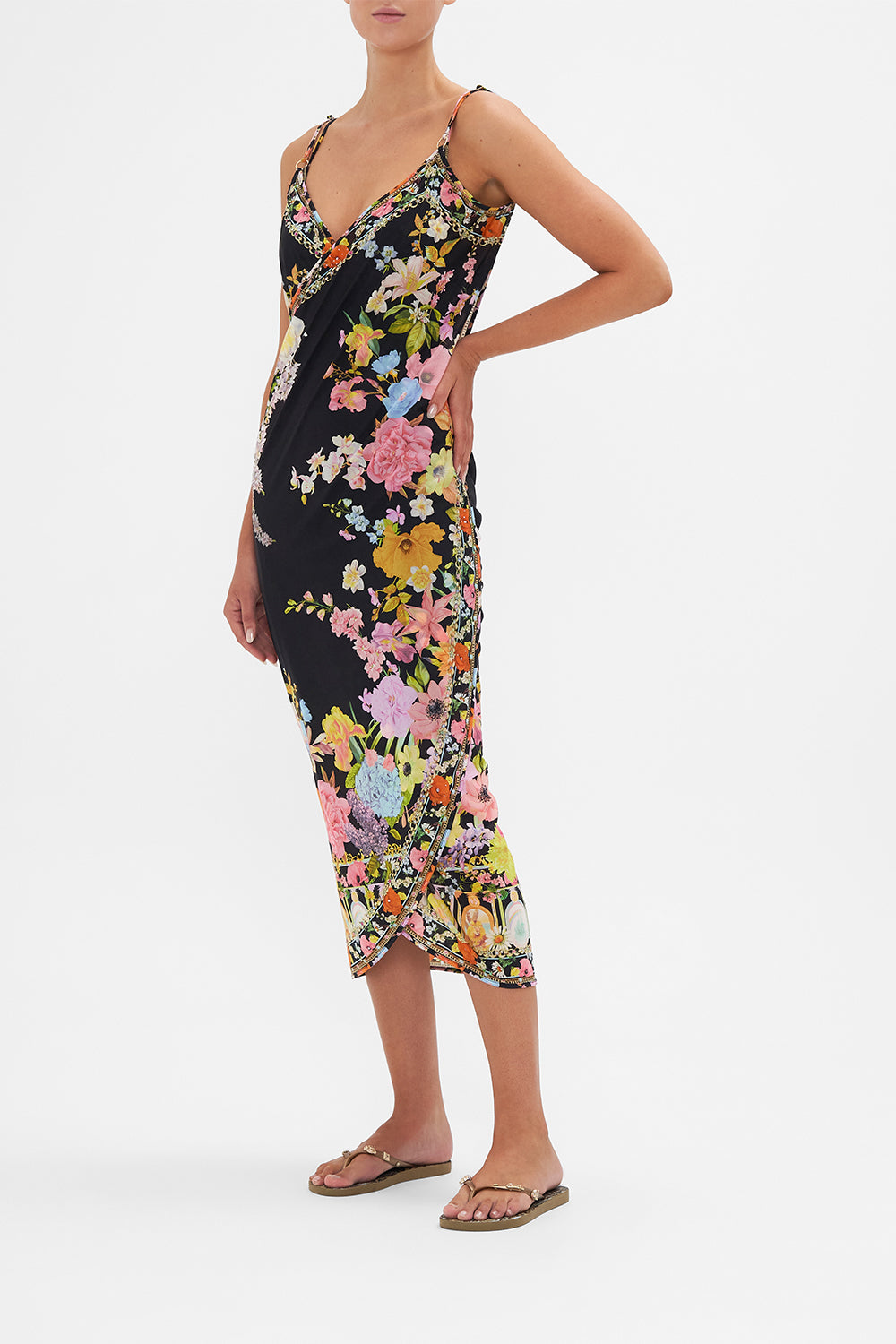 SARONG WITH STRAPS AND TRIM DETAIL DIVINE DIVINITY