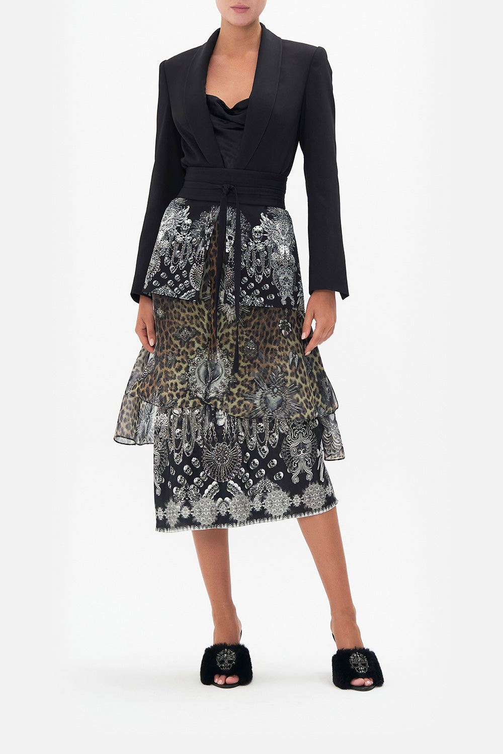 BLAZER WITH CHIFFON CONTRAST ORDER OF DISORDER