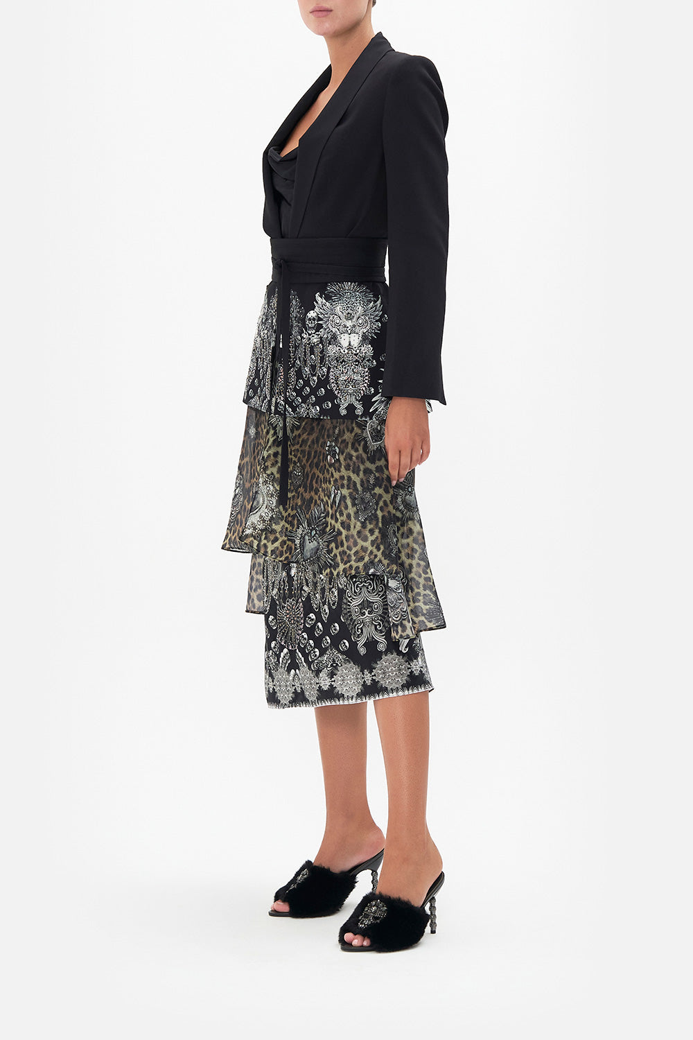 BLAZER WITH CHIFFON CONTRAST ORDER OF DISORDER