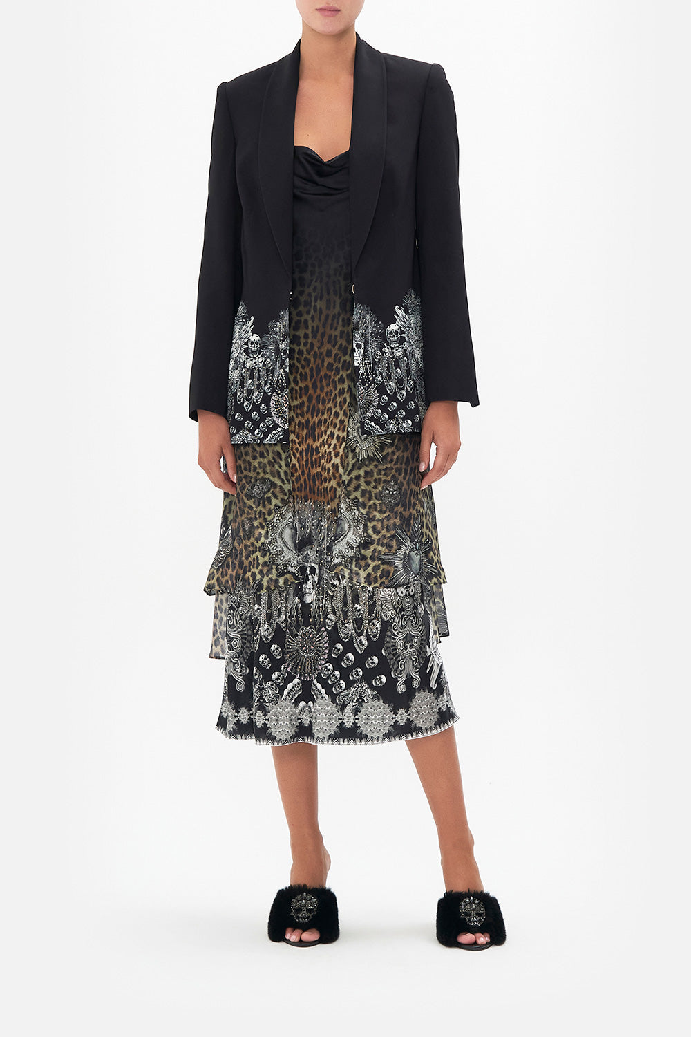 BLAZER WITH CHIFFON CONTRAST ORDER OF DISORDER