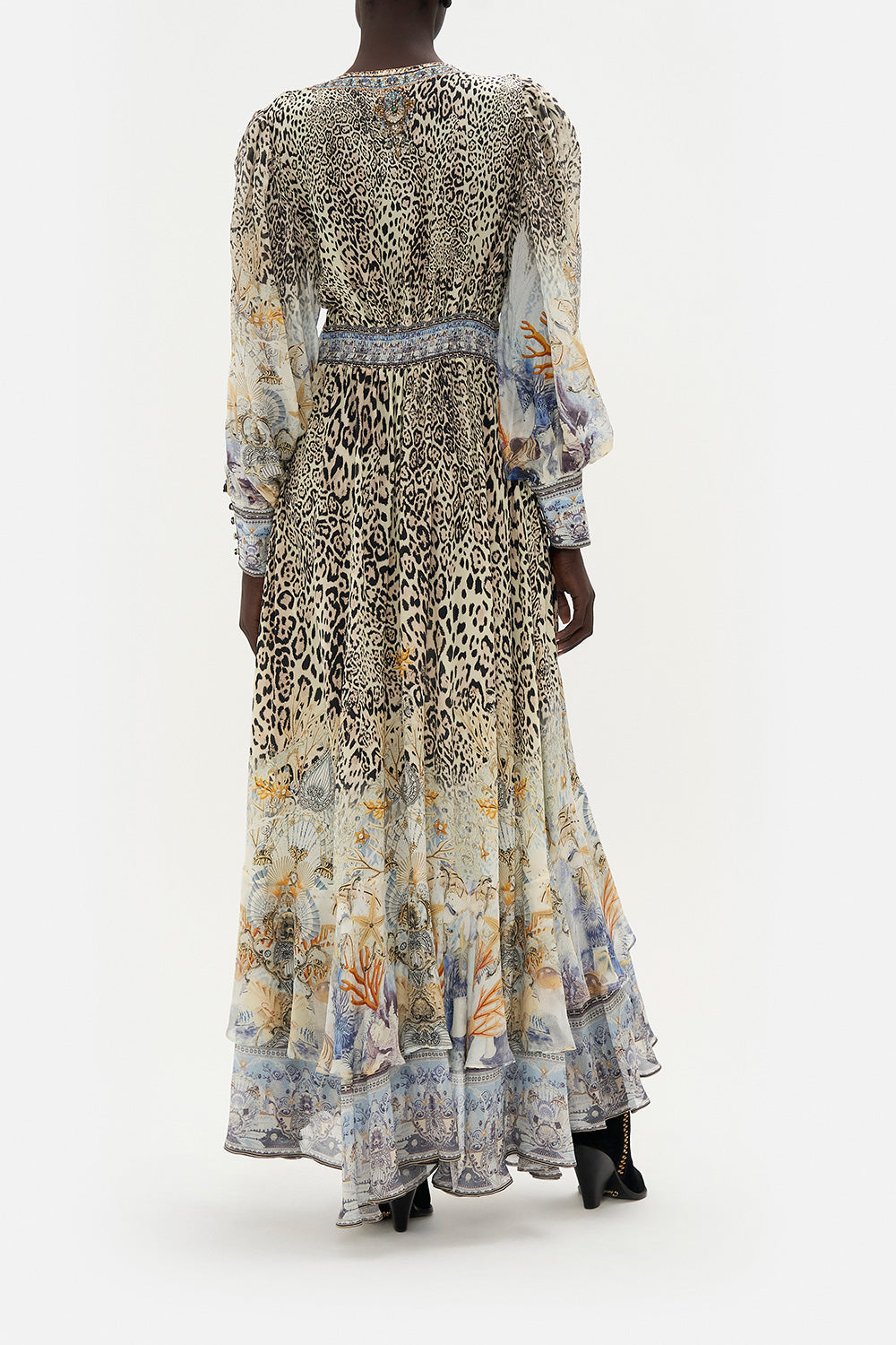 LONG BUTTON FRONT DRESS SEAHORSE SONNET