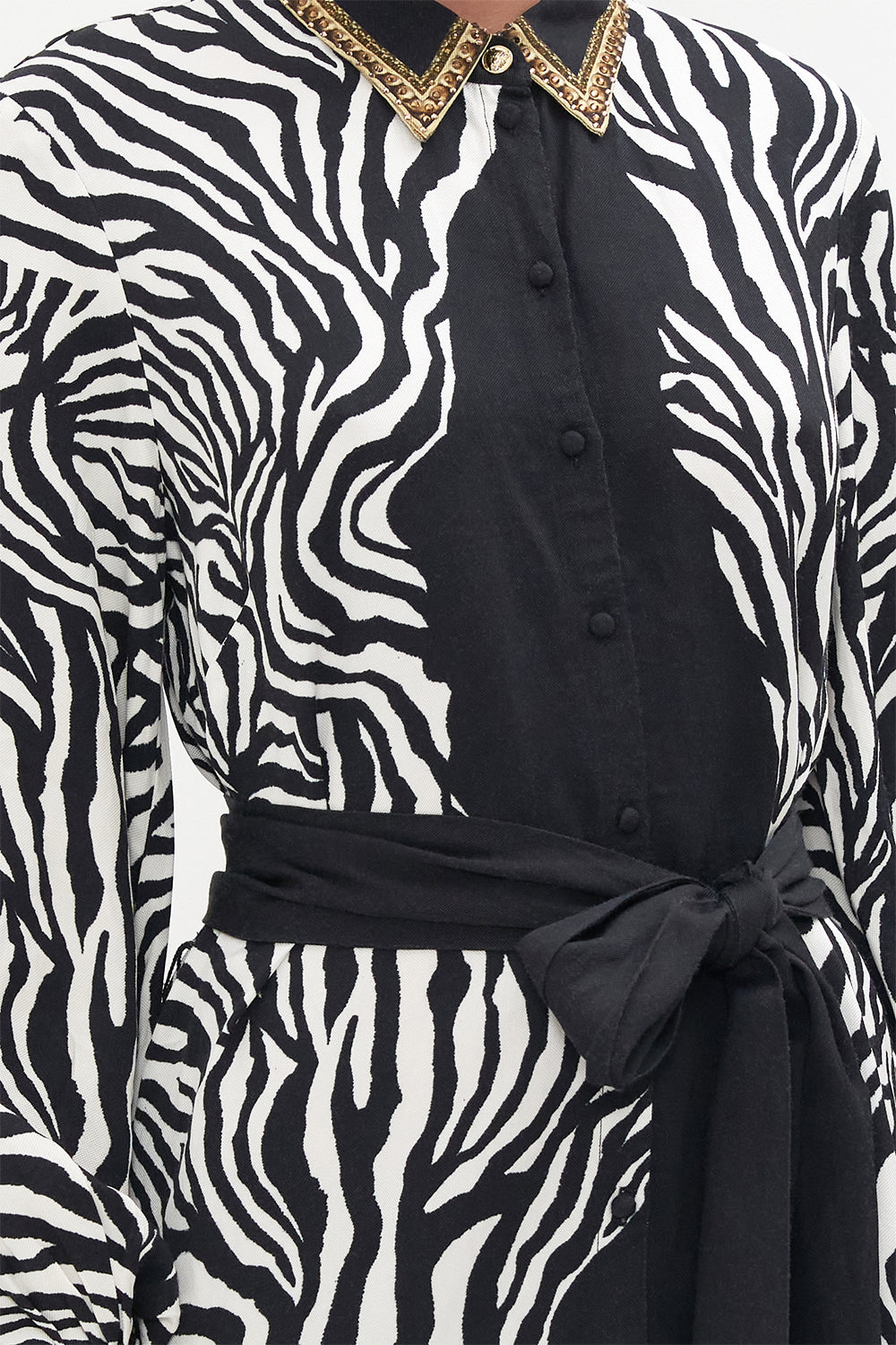 HIGH LOW MIDI SHIRT DRESS EARN YOUR STRIPES