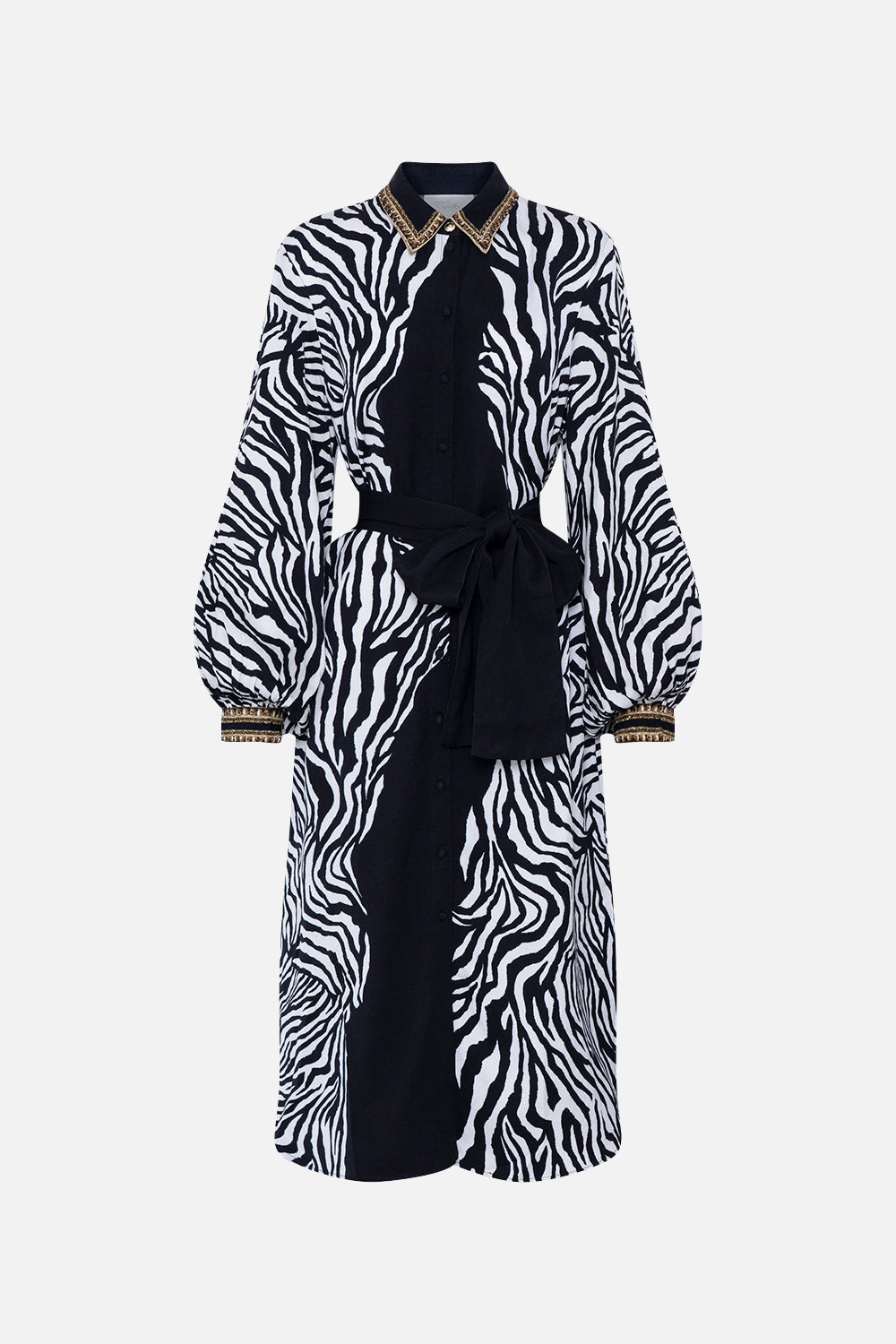 HIGH LOW MIDI SHIRT DRESS EARN YOUR STRIPES